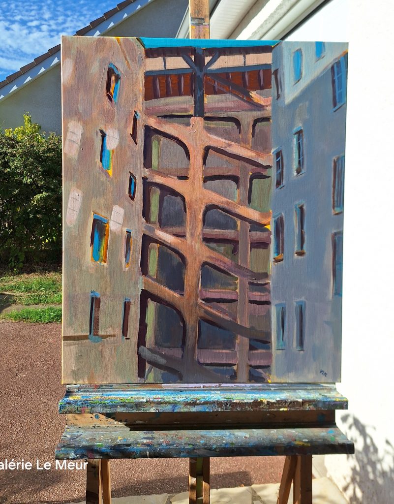 dans l'ombres des traboules easel